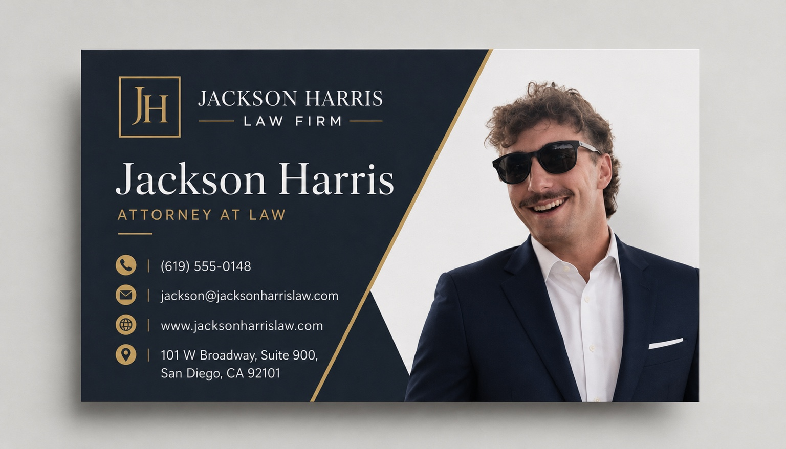 Jackson Harris Law Firm business card